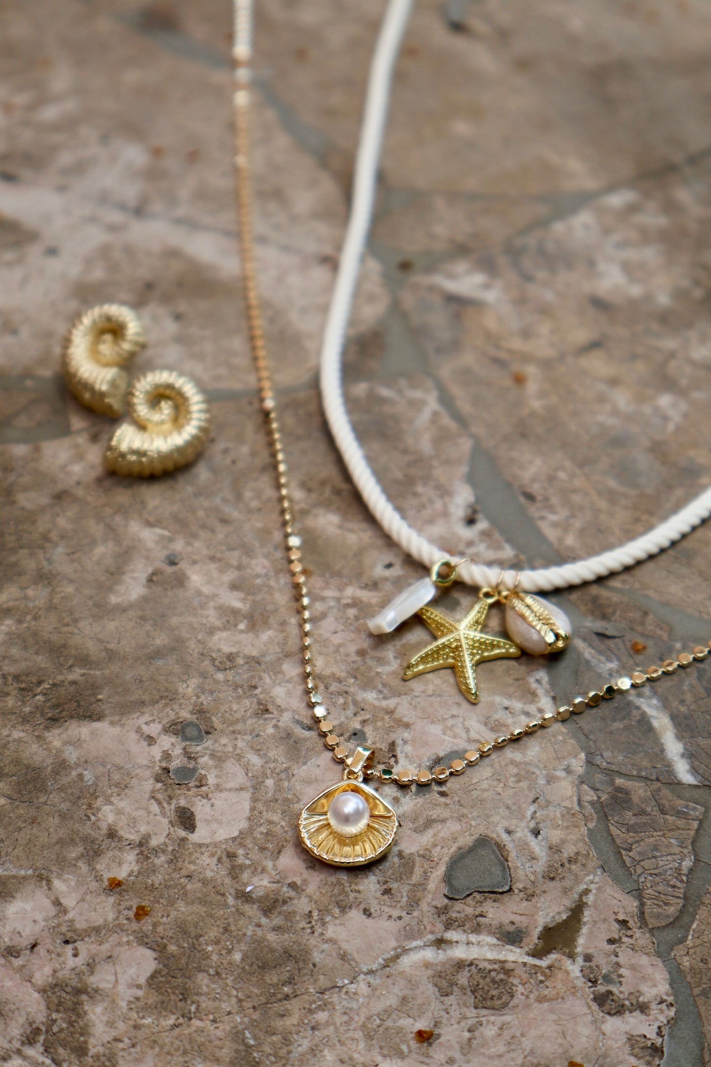 Seashell Stone Earrings