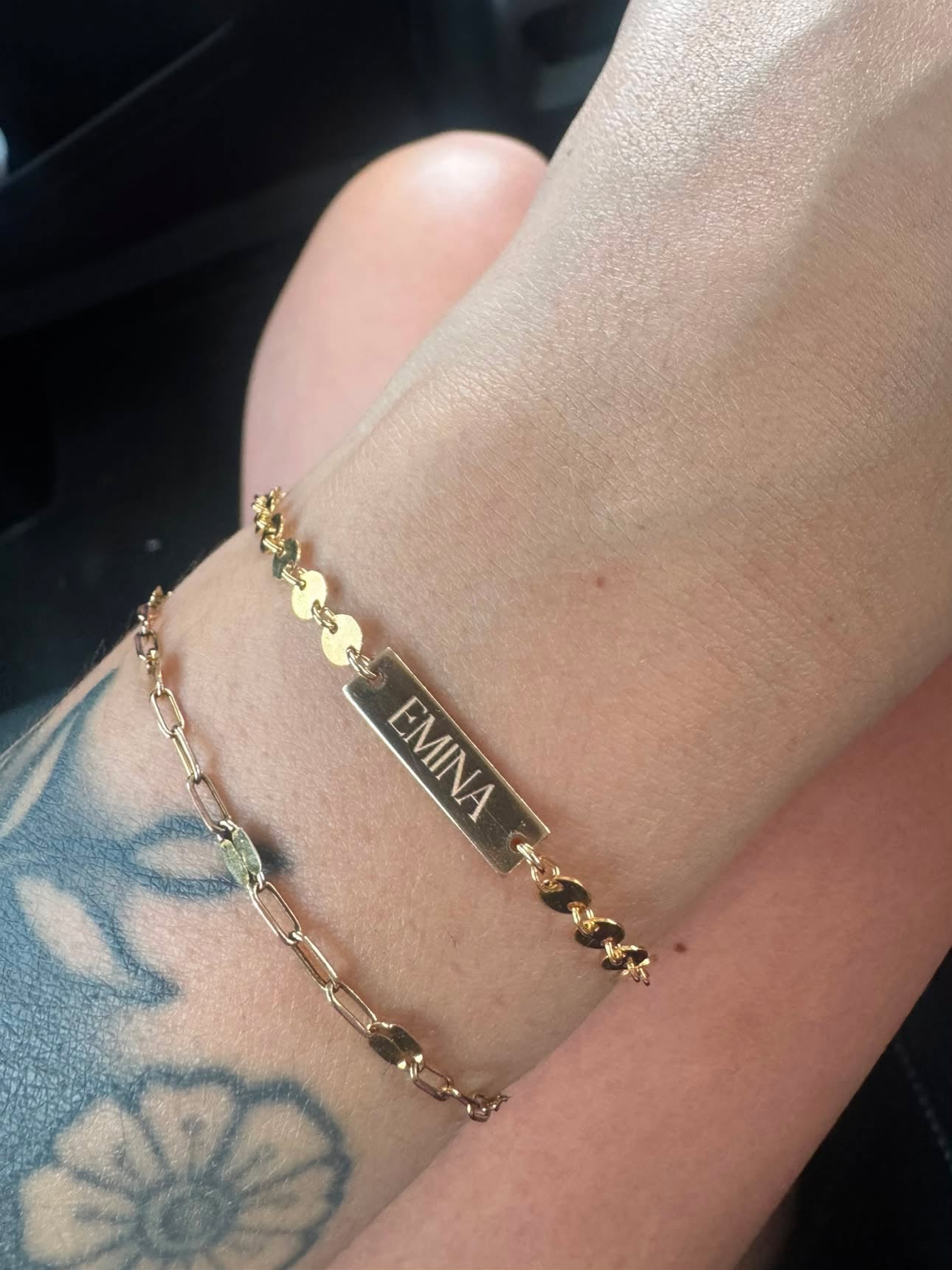 Permanent Jewelry Engraved Rectangle Blank Connector