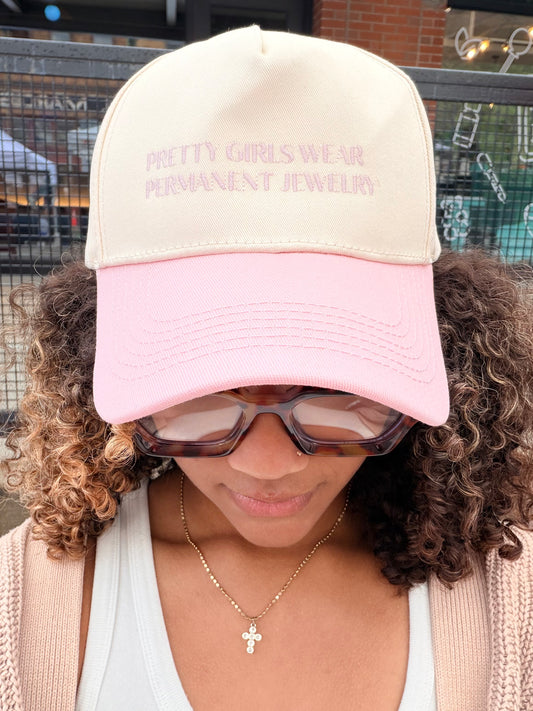 Pretty Girls Wear Permanent Jewelry Trucker Hat