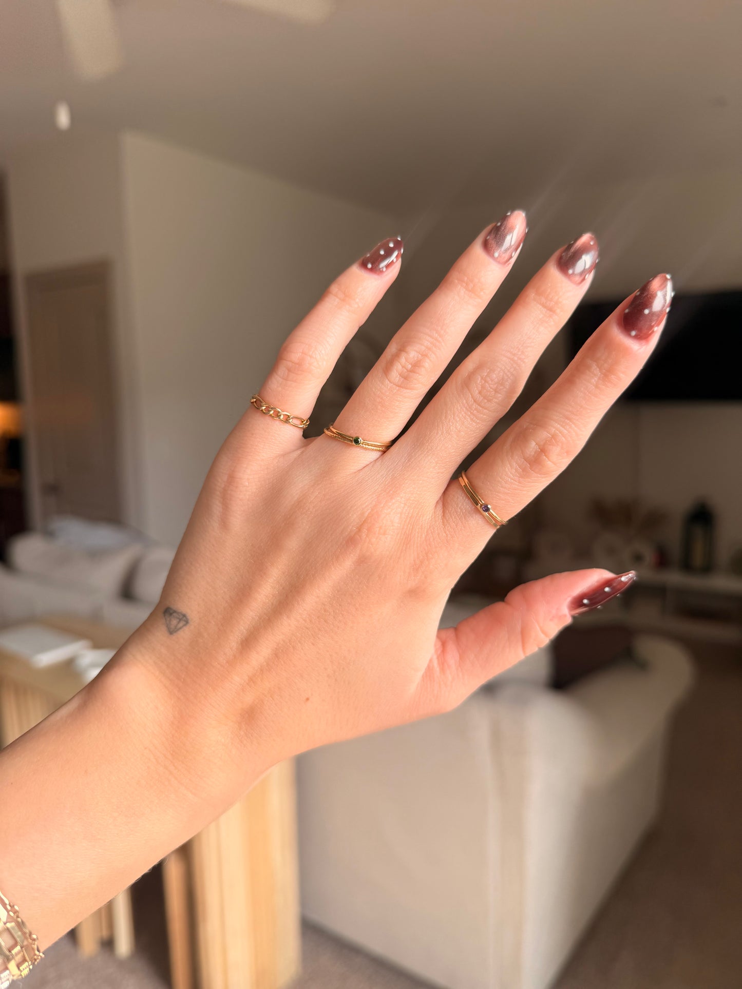 Purple CZ Diamond Ring