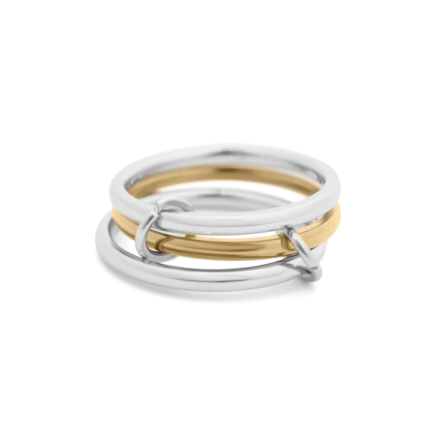 Stainless Steel Mixed Metal Triple Intertwined Ring