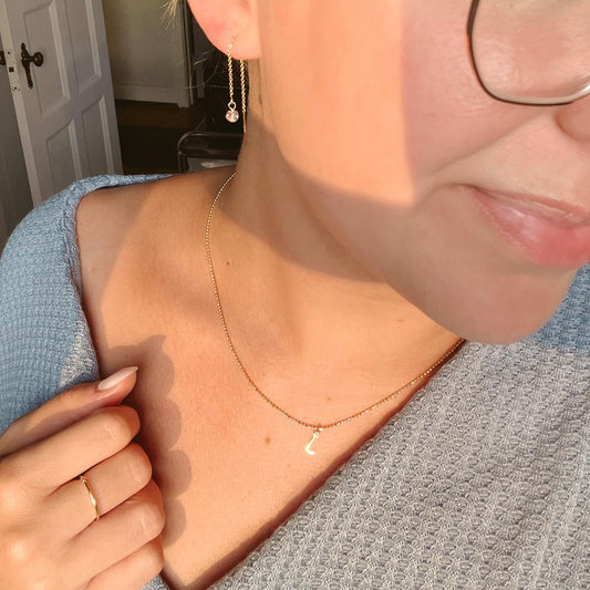 Threader Herkimer Diamond Earrings