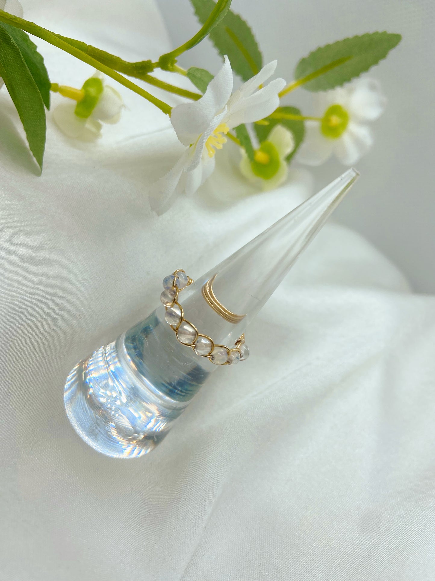 Opal Gemstone Braided Ring