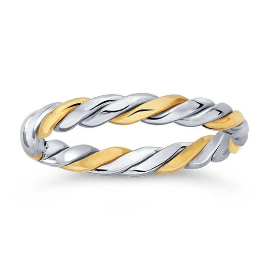 Two Toned Braided Ring