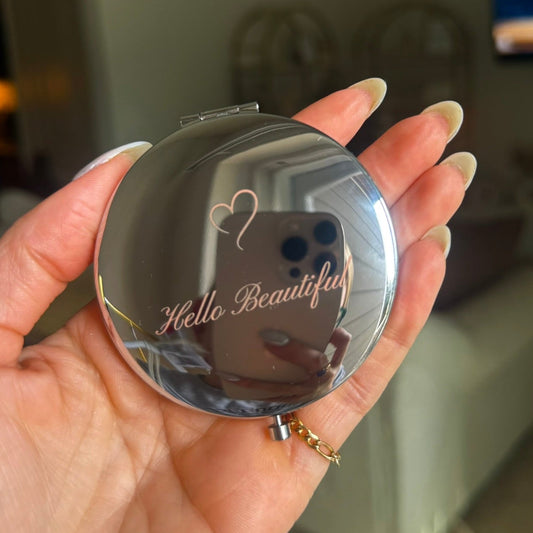 Engraved Locket Mirror