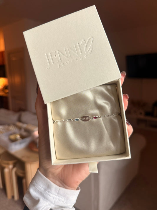 Permanent Jewelry Engraved Oval Blank Connector
