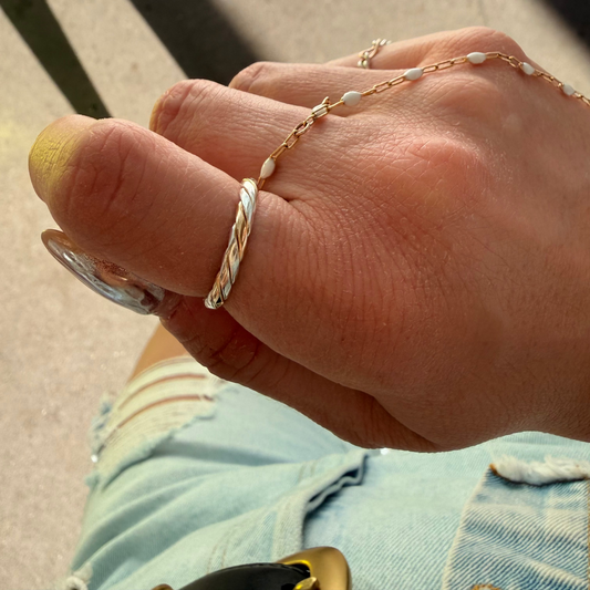 Two-Toned Braided Ring