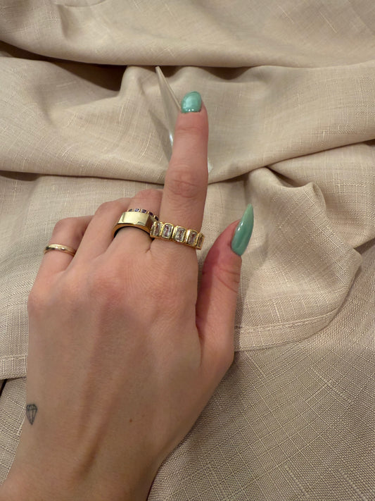 Chunky CZ Diamond Ring