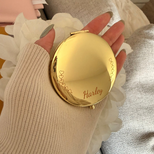 Engraved Locket Mirror