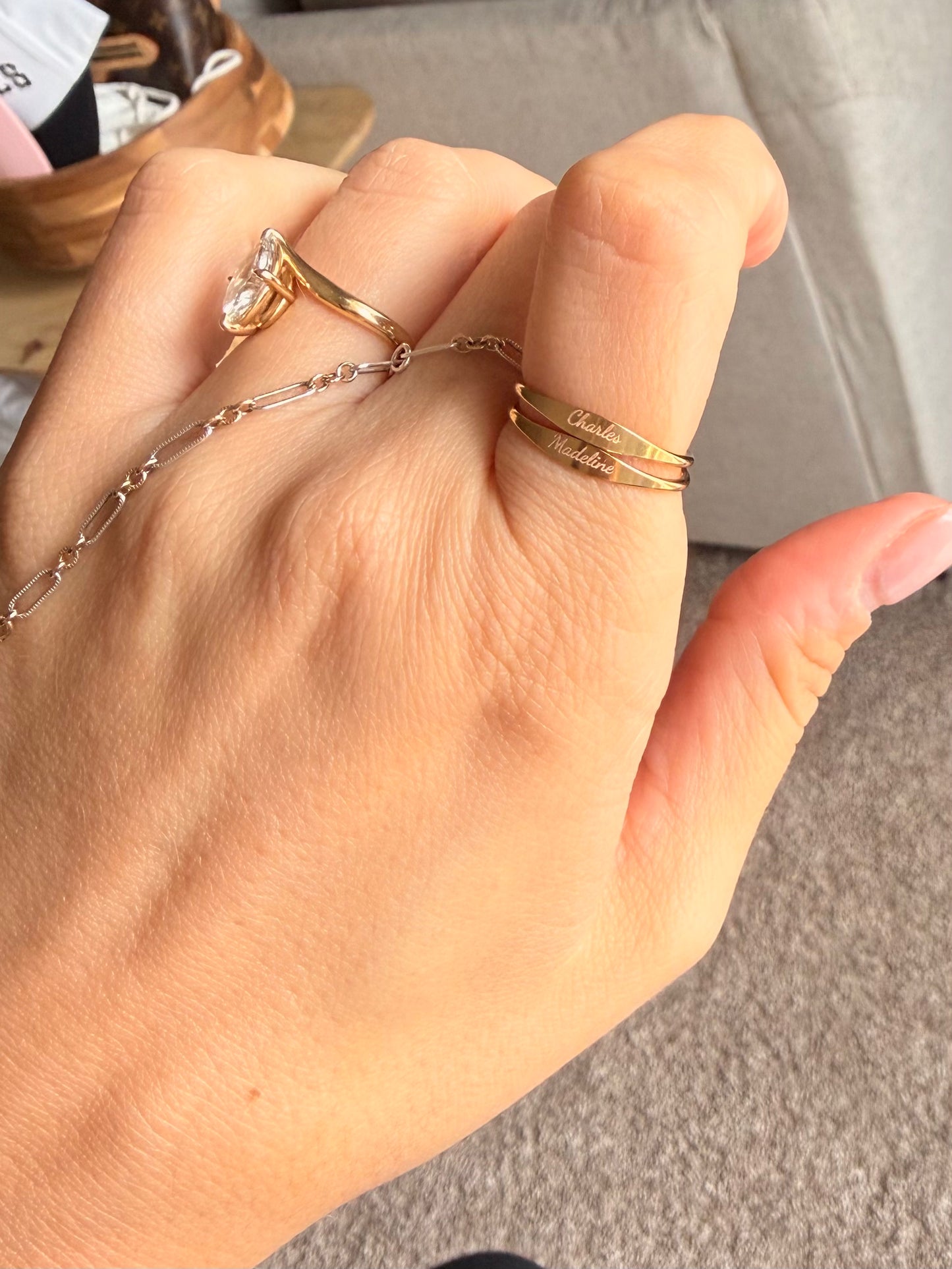 Tiny Engraved Signet Ring