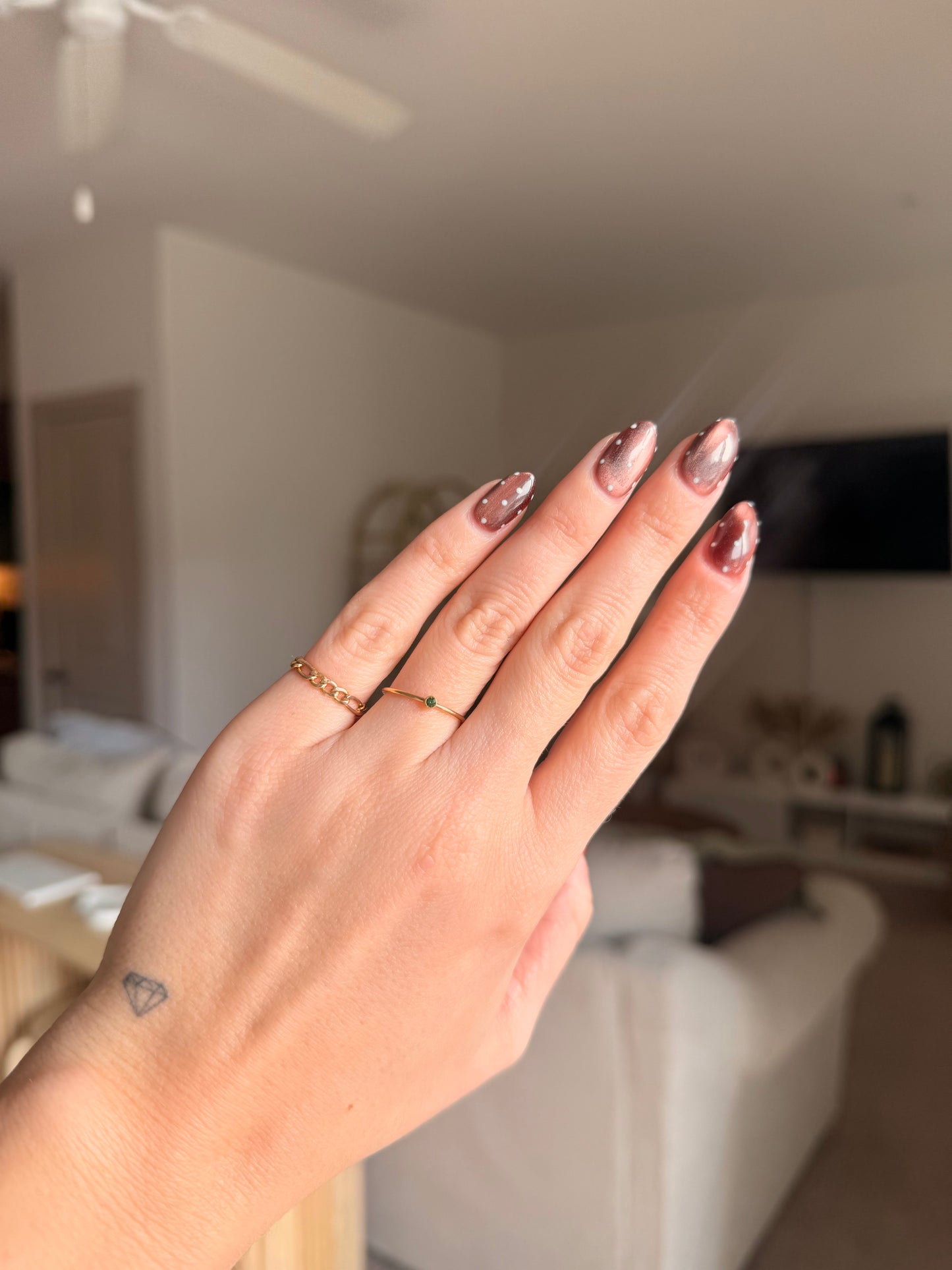 Green CZ Diamond Ring