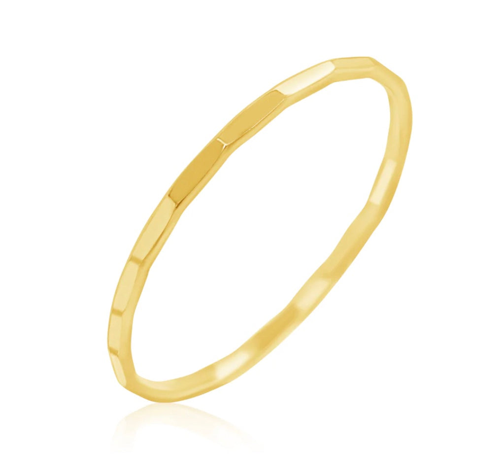 Hammered Stackable Ring