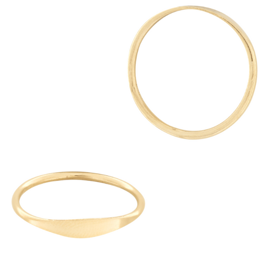 Tiny Engraved Signet Ring