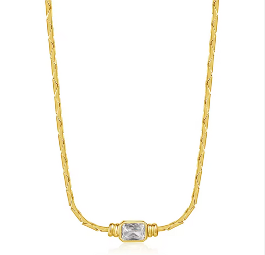 Choker Baguette CZ Diamond Necklace