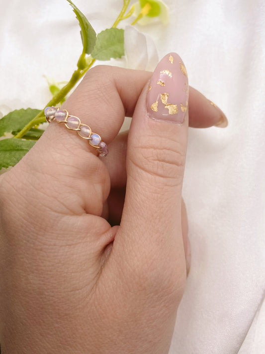 Opal Gemstone Braided Ring